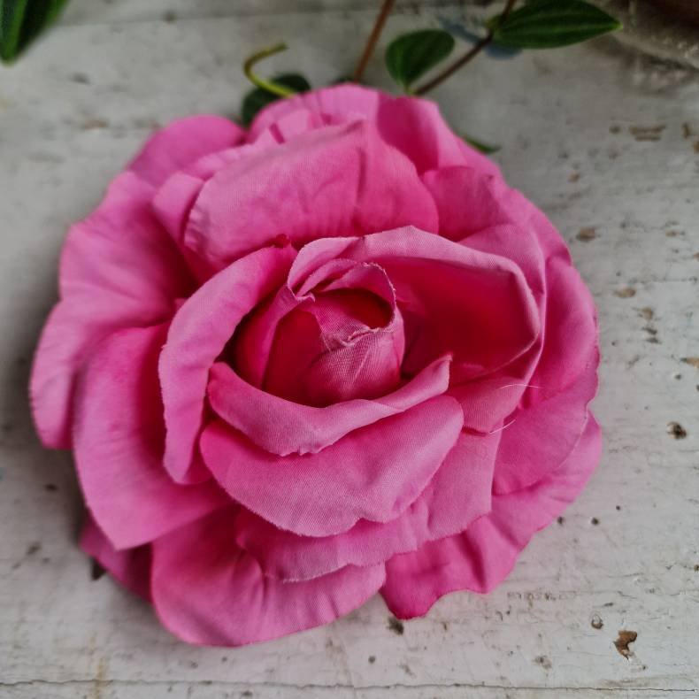 Pink rose blomster clips M