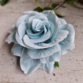 Lysebl rose blomster clips M