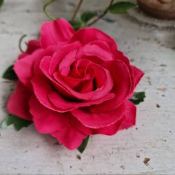 Rd rose blomster clips M