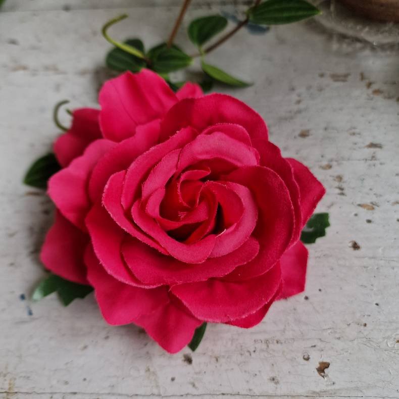 Rd rose blomster clips M