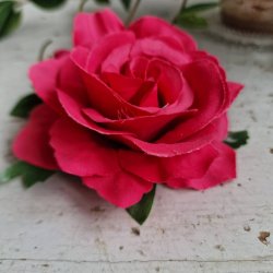 Rd rose blomster clips M