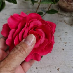 Rd rose blomster clips M