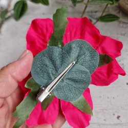 Rd rose blomster clips M