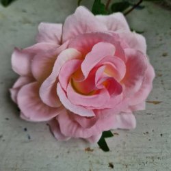 Lyserd rose blomster pynt M