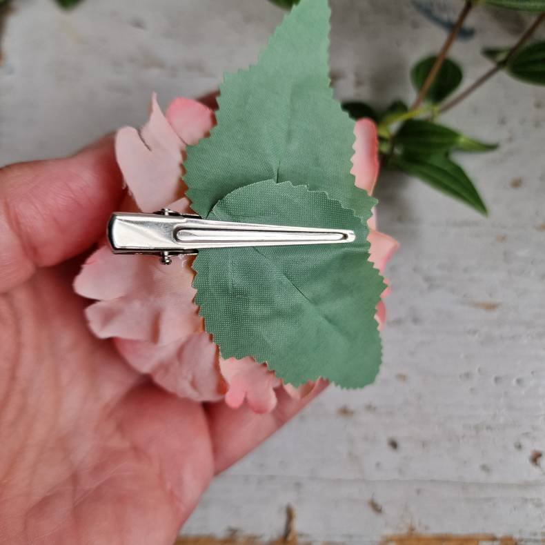 Rosa/fersken hjt rosenhoved blomster pynt S