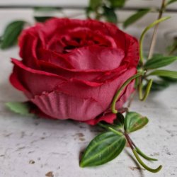 Mrkerd hjt rosenhoved blomster pynt S