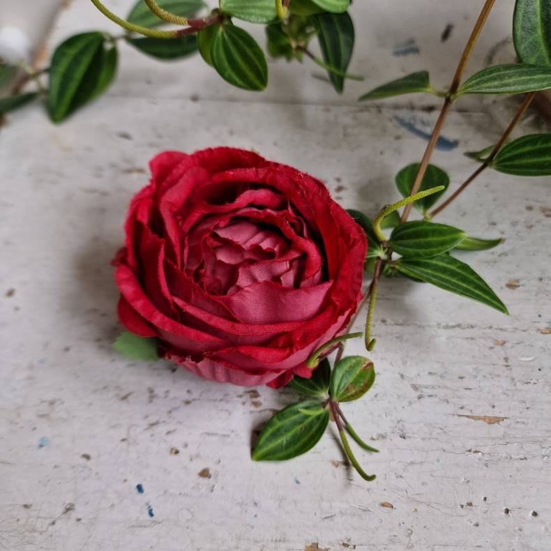 Mrkerd hjt rosenhoved blomster pynt S