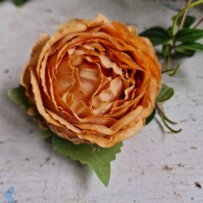 Kaffelatte hjt rosenhoved blomster pynt S