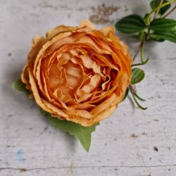 Kaffelatte hjt rosenhoved blomster pynt S