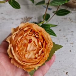 Kaffelatte hjt rosenhoved blomster pynt S