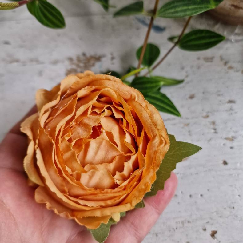 Kaffelatte hjt rosenhoved blomster pynt S