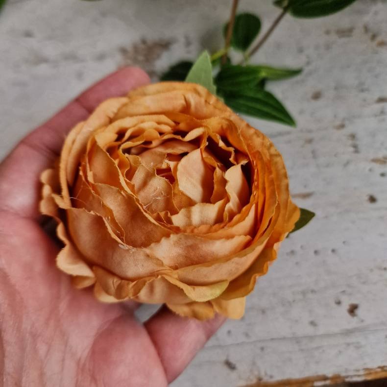 Kaffelatte hjt rosenhoved blomster pynt S