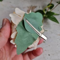 Flde/fersken farvet hjt rosenhoved blomster pynt S