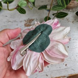 Rosa/hvid georgine blomster pynt S