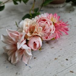 Rosa og hvide blomster mix hrspnde 10 cm NO: 41