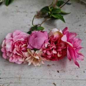 Rosa og pink blomster mix hrspnde 10 cm NO: 35