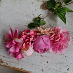 Rosa og pink blomster mix hrspnde 10 cm NO: 35