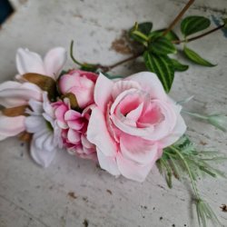 Rosa og hvide blomster mix hrspnde 10 cm NO: 19