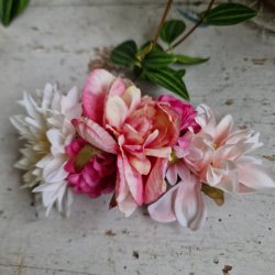 Rosa og pink blomster mix hrspnde 10 cm No. 38