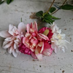 Rosa og pink blomster mix hrspnde 10 cm No. 38