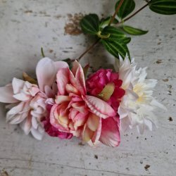 Rosa og pink blomster mix hrspnde 10 cm No. 38