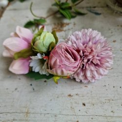 Lilla og grnne blomster mix hrspnde 10 cm NO: 11