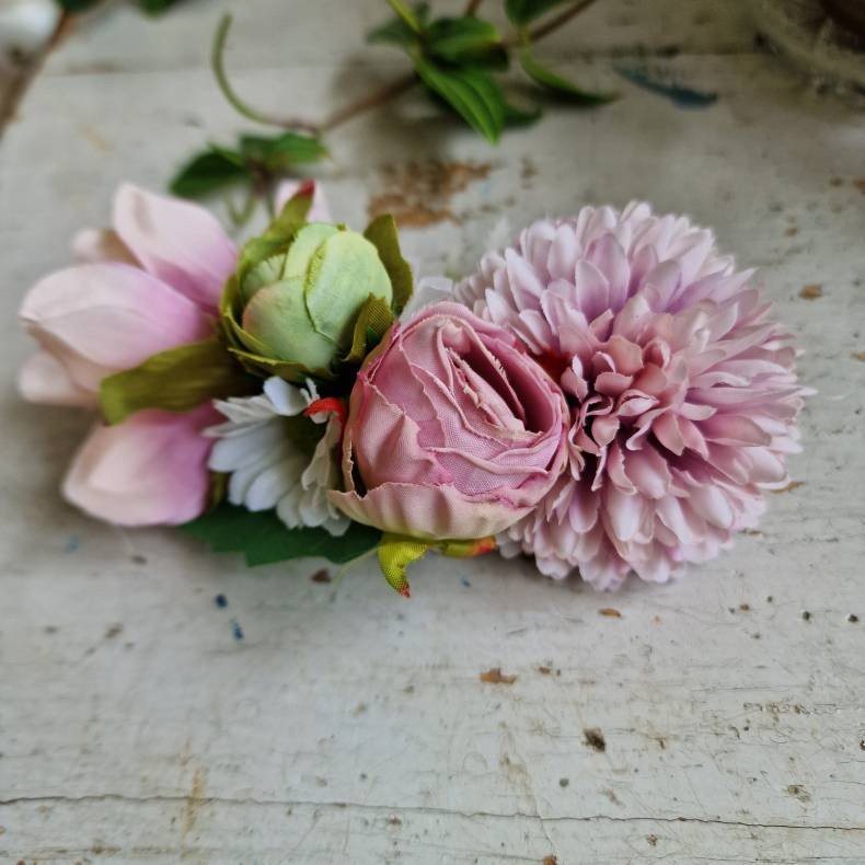 Lilla og grnne blomster mix hrspnde 10 cm NO: 11