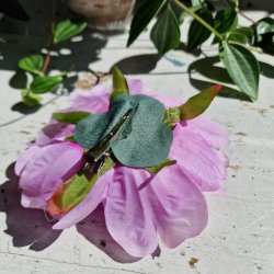 Lys lilla pon blomster pynt S