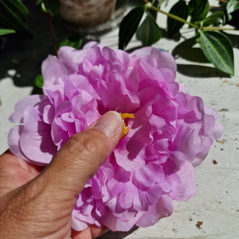 Lys lilla pon blomster pynt S