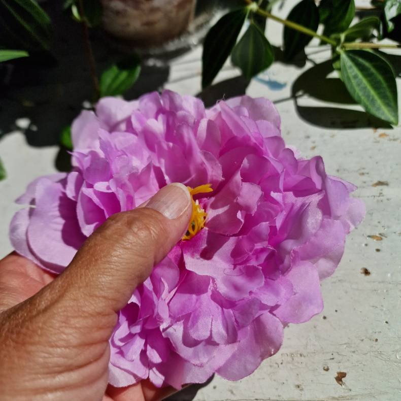 Lys lilla pon blomster pynt S