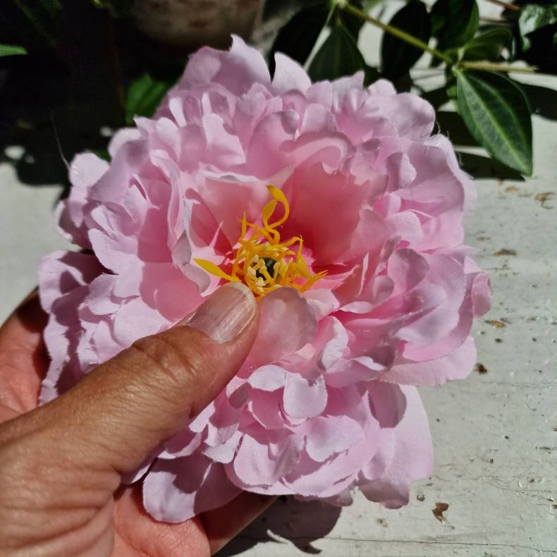 Lyserd pon blomster pynt S