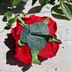 Rd rose blomster pynt S