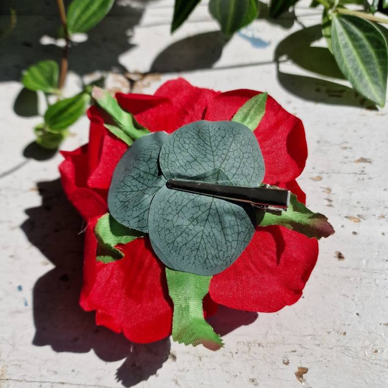 Rd rose blomster pynt S