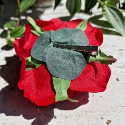 Rd rose blomster pynt S