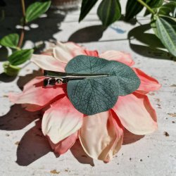 Rosa/fersken georgine blomster pynt S