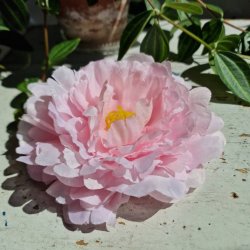 Rosa Sart fyldig pon blomster pynt S