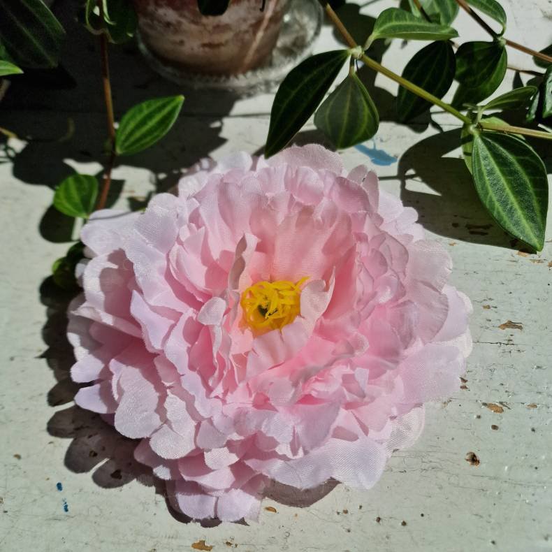 Rosa Sart fyldig pon blomster pynt S