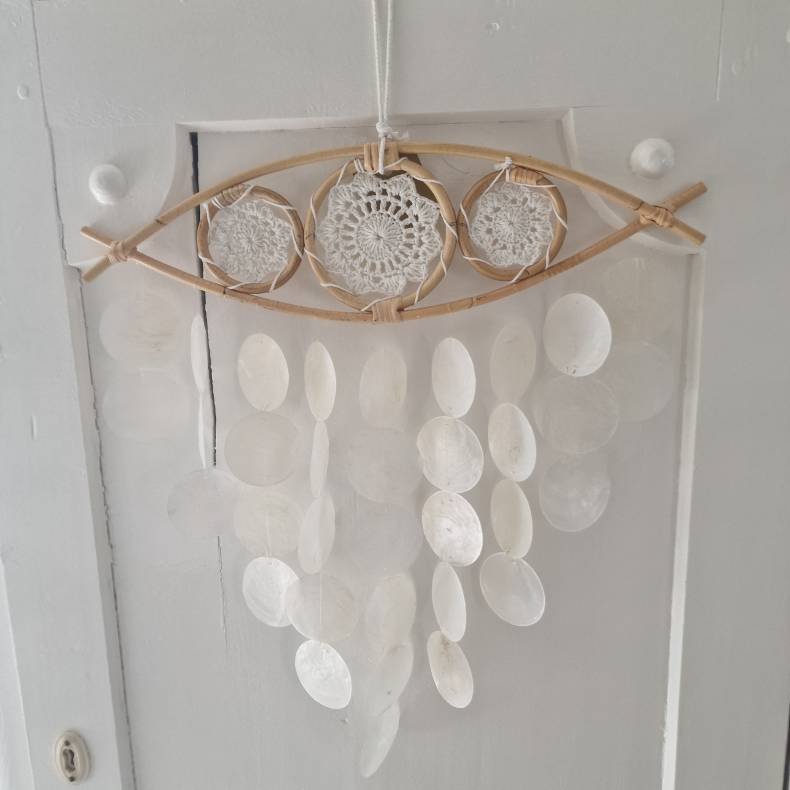 Drmmefanger 3 mandalaer i det tredje je med skaller og vindspils effekt