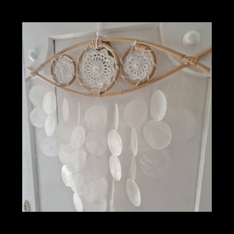 Drmmefanger 3 mandalaer i det tredje je med skaller og vindspils effekt