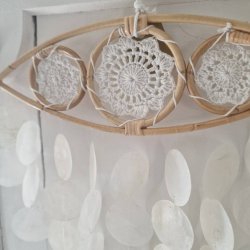 Drmmefanger 3 mandalaer i det tredje je med skaller og vindspils effekt