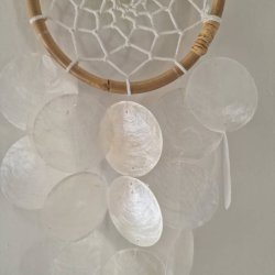 Drmmefanger lille rund med smukke skaller og vindspils effekt