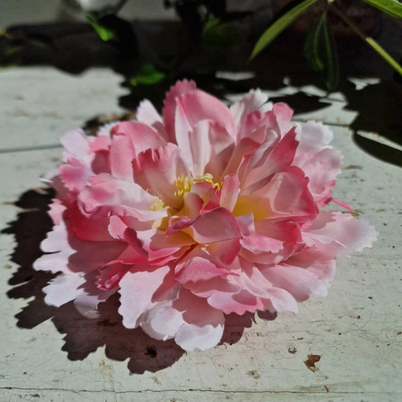 Lyserd peony blomster pynt S