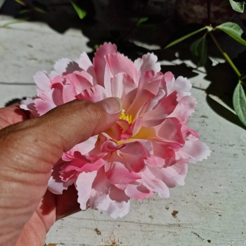 Lyserd peony blomster pynt S