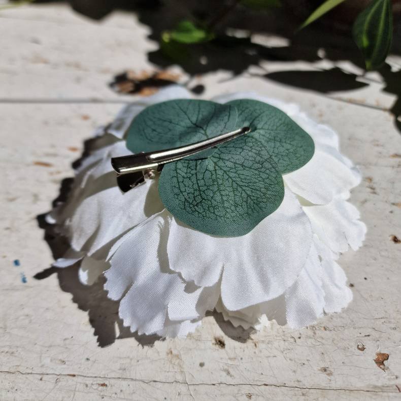 Hvid peony blomster pynt S