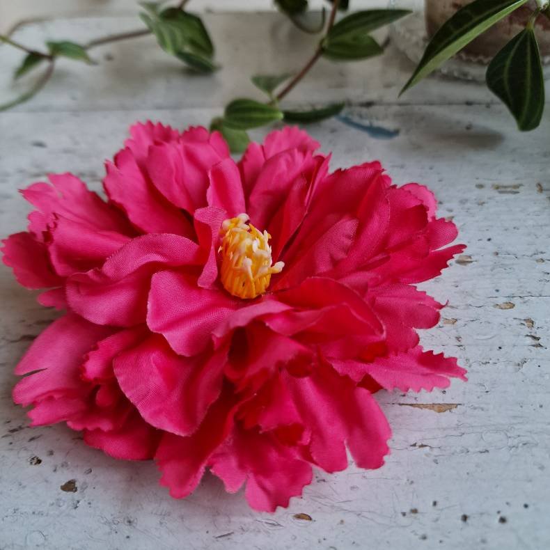 Pink peony blomster pynt S 