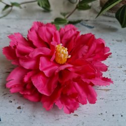 Pink peony blomster pynt S 