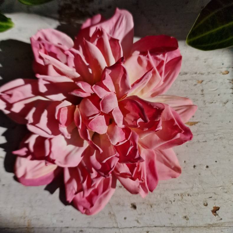 Pink/rosa georgine blomster pynt S