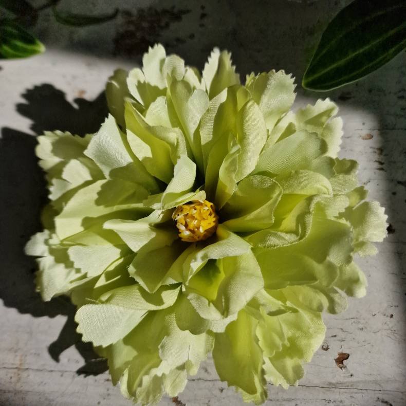 Grn peony blomster pynt S