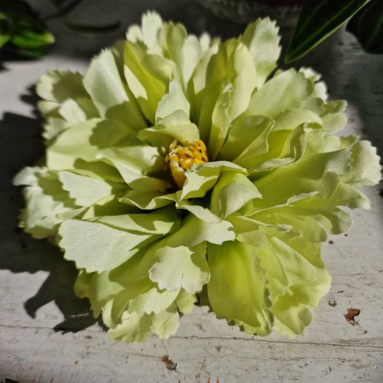 Grn peony blomster pynt S