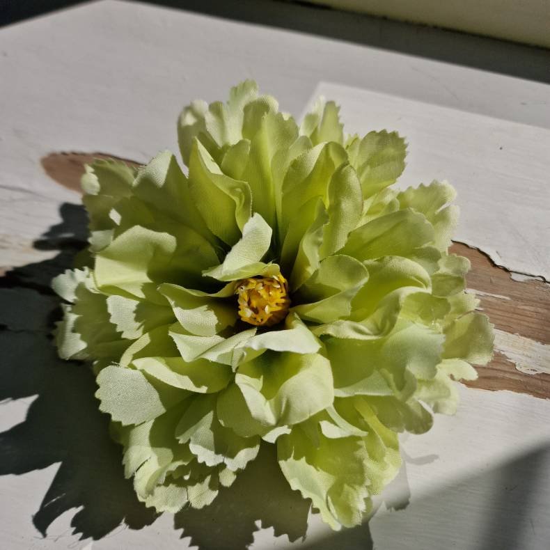 Grn peony blomster pynt S